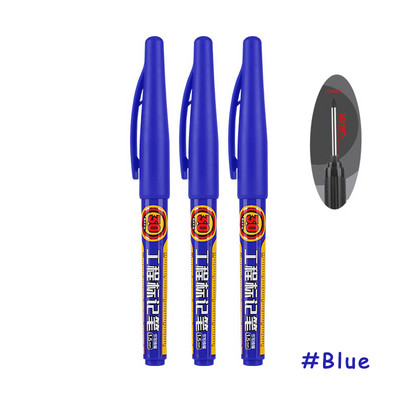 JIKUN 3kom/Set 30 mm duge glave markera Dekoracija za drvo za kupaonicu Višenamjenske markere s dubokim rupama crna/crvena/plava tinta