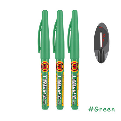 JIKUN 3kom/Set 30 mm duge glave markera Dekoracija za drvo za kupaonicu Višenamjenske markere s dubokim rupama crna/crvena/plava tinta