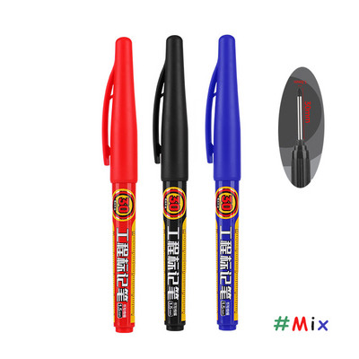 JIKUN 3kom/Set 30 mm duge glave markera Dekoracija za drvo za kupaonicu Višenamjenske markere s dubokim rupama crna/crvena/plava tinta