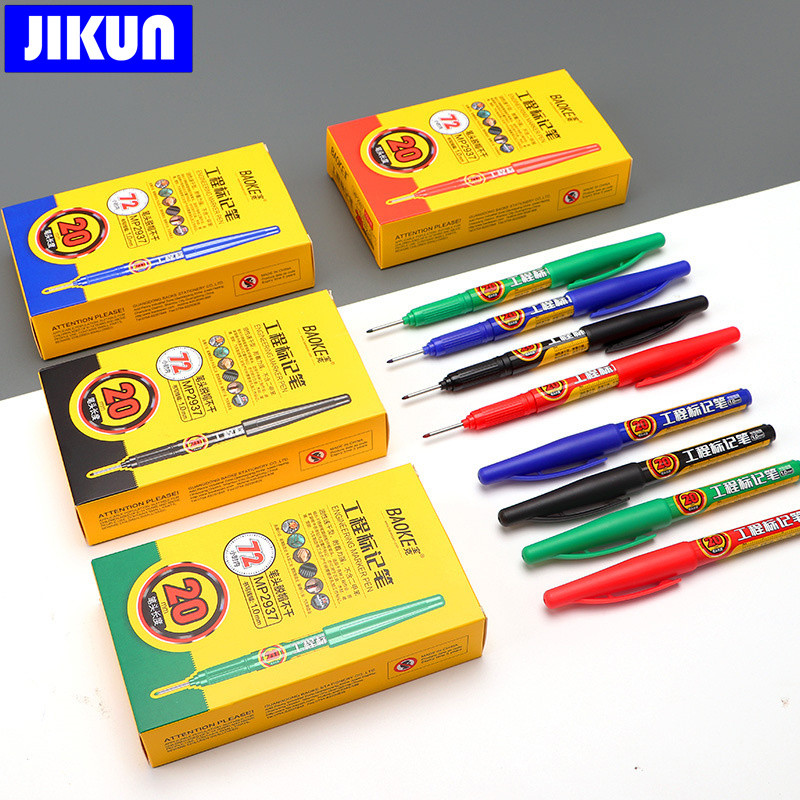 JIKUN 3kom/Set 30 mm duge glave markera Dekoracija za drvo za kupaonicu Višenamjenske markere s dubokim rupama crna/crvena/plava tinta