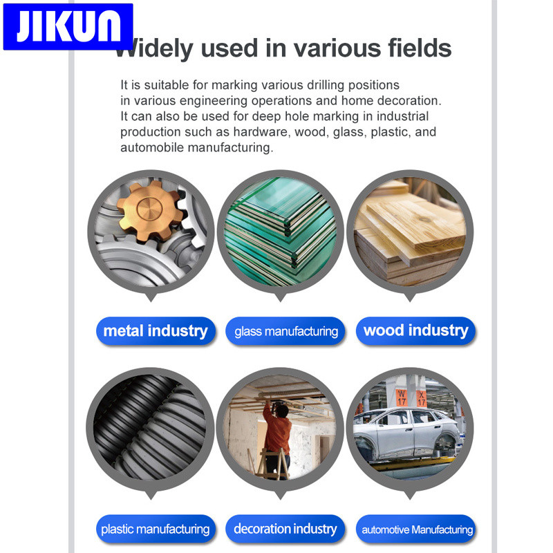 JIKUN 3kom/Set 30 mm duge glave markera Dekoracija za drvo za kupaonicu Višenamjenske markere s dubokim rupama crna/crvena/plava tinta