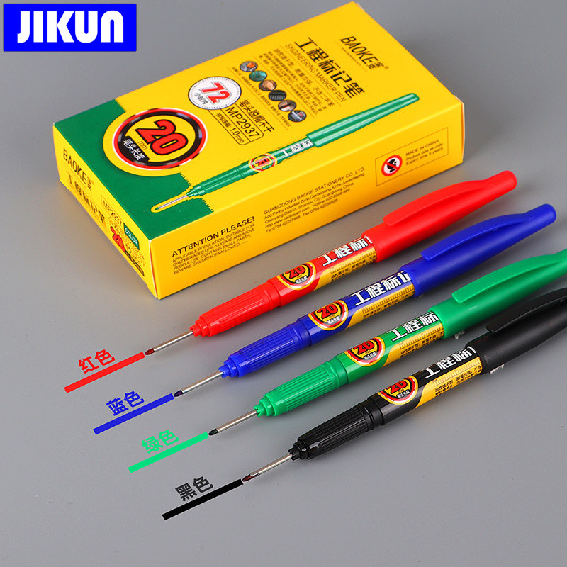 JIKUN 3kom/Set 30 mm duge glave markera Dekoracija za drvo za kupaonicu Višenamjenske markere s dubokim rupama crna/crvena/plava tinta