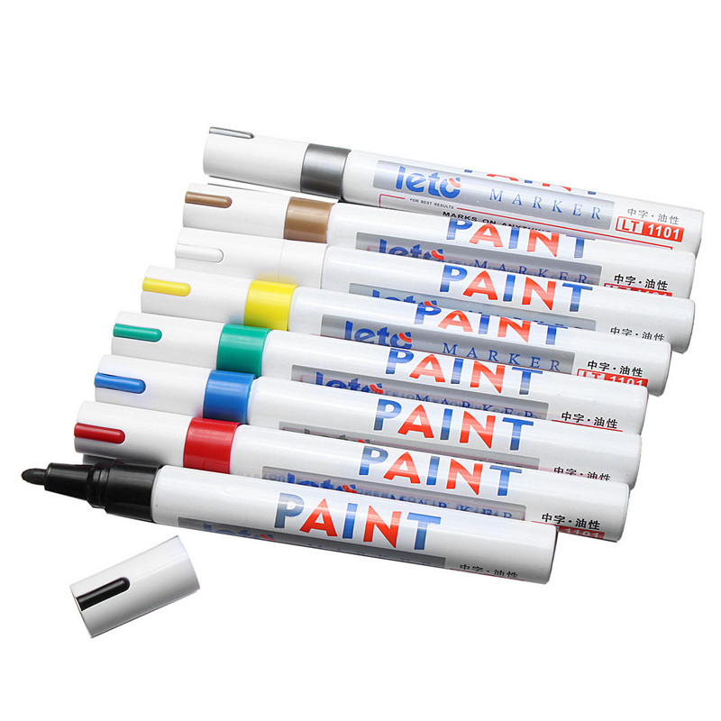 12 színű vízálló autógumi gumiabroncs futófelület gumi fém tartós festék jelölő toll sima írás, mutatós, hasznos kiemelők