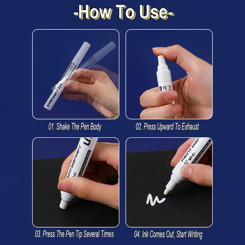 12 värvi värvilised markerid veekindlad autorehvid rehvimustri kummist metallist püsivärvi markerid pliiatsid kirjatarvete värvimistarbed