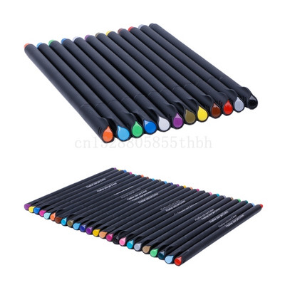 Fineliner 12/24 színű tollkészlet, 0,4 mm-es, finom hegyű vonalas jelölőtoll