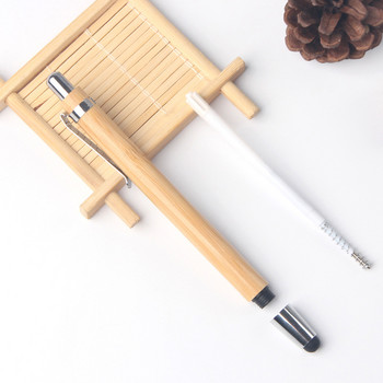 10 ΤΕΜ Creative Bamboo Ballpoint Pen Business School Γραφικά προμήθειες 2 σε 1 με γραφίδα