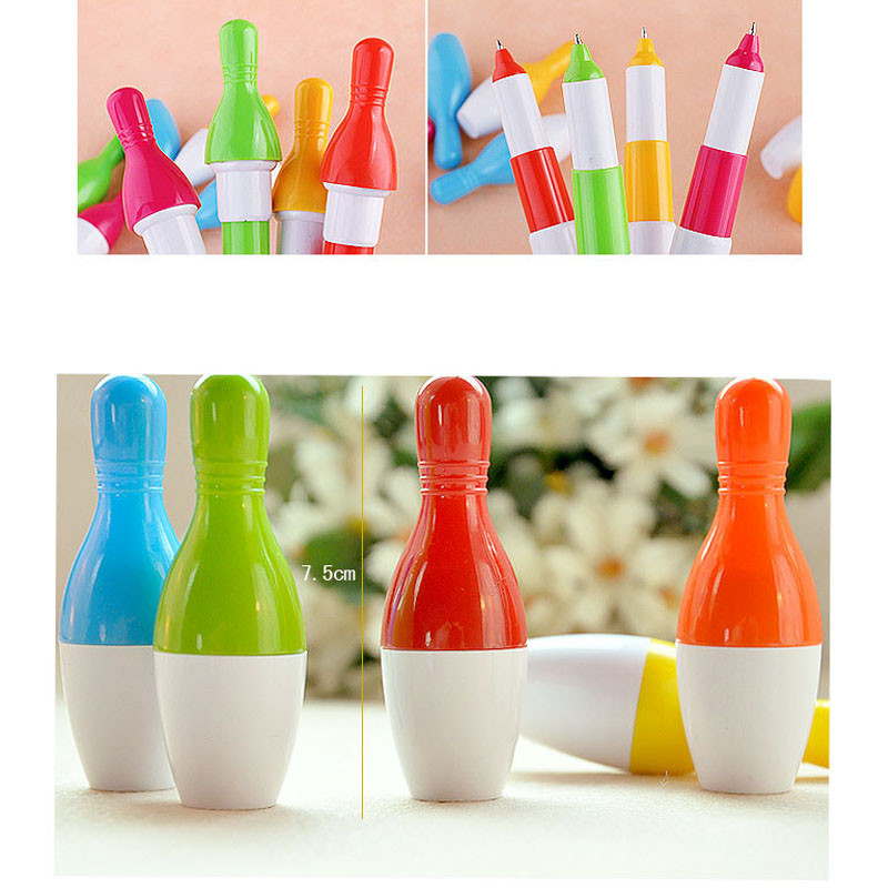 6 kom./lot Kreativna slatka teleskopska kemijska olovka u obliku kuglane Poklon za studente Pribor Kemijska olovka Uredski i školski pribor