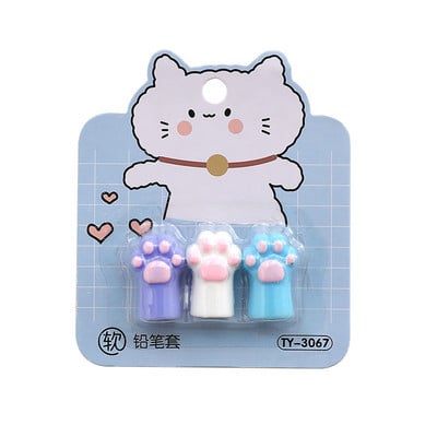 3 kom Kawaii mačja šapa Kapica za olovke Slatki produžetak olovke Prijenosna navlaka za olovku na dodir Korejski pribor za pisanje Dječji darovi Školski uredski pribor