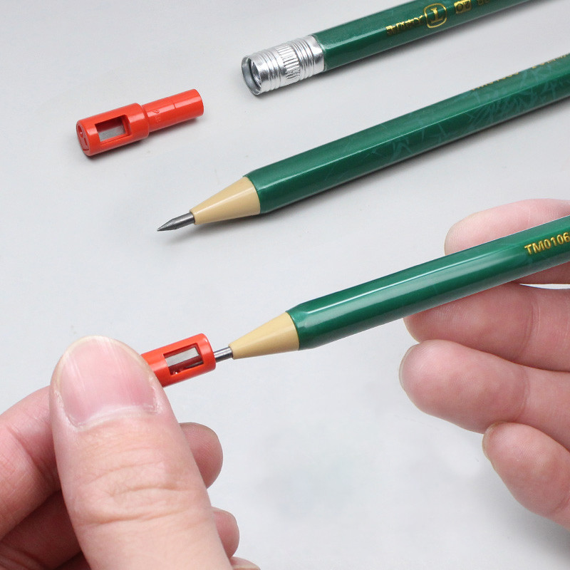 2/4 vnt Negalandantys pieštukai su pieštukų drožtuvu Kawaii 2,0 mm mechaninis pieštukas mokyklinėms korėjietiškoms raštinės reikmenims