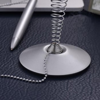 1PCS Creative Metal Cylindrical Pen Desktop Business Fashion Chain Επιτραπέζιο στυλό γραφείου Σχολικά προμήθειες