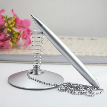 1PCS Creative Metal Cylindrical Pen Desktop Business Fashion Chain Επιτραπέζιο στυλό γραφείου Σχολικά προμήθειες