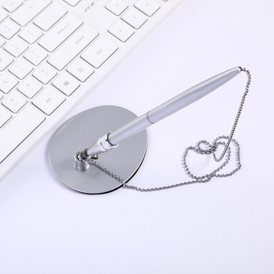 1 KOM. Kreativna metalna cilindrična olovka za stolno računalo Poslovna modna lančana stolna olovka Uredska banka Školski pribor