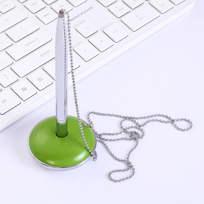 1 KOM. Kreativna metalna cilindrična olovka za stolno računalo Poslovna modna lančana stolna olovka Uredska banka Školski pribor