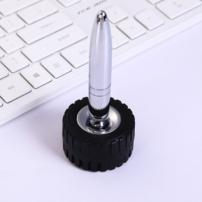 1 KOM. Kreativna metalna cilindrična olovka za stolno računalo Poslovna modna lančana stolna olovka Uredska banka Školski pribor