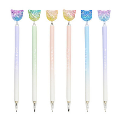 2 komada Kawaii Cat Mehaničke olovke Slatke automatske olovke Prijenosne tiskarske olovke za školu Korejski pribor Uredski pribor