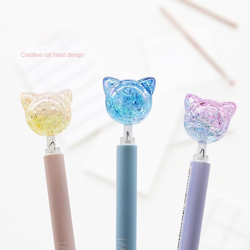2 τμχ Kawaii Cat Mechanical Pencils Χαριτωμένα αυτόματα μολύβια φορητά στυλό τύπου για σχολικά κορεατικά είδη γραφείου