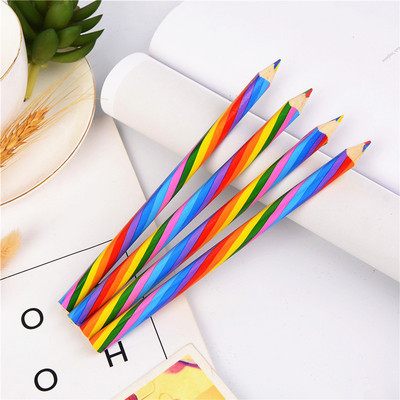 4 τμχ Μολύβια Kawaii Rainbow Cute Crayon Χρωματιστό Μολύβι για Σχολική Κορεάτικη Γραφική Ζωγραφική Γκράφιτι Σετ Μολύβι Σχέδιο Γραφείο