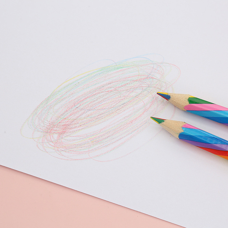 4 τμχ Μολύβια Kawaii Rainbow Cute Crayon Χρωματιστό Μολύβι για Σχολική Κορεάτικη Γραφική Ζωγραφική Γκράφιτι Σετ Μολύβι Σχέδιο Γραφείο