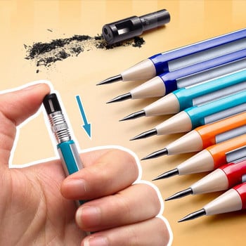 2 бр. Механични моливи 2B с острилки 2,0 mm Сменяеми автоматични моливи Прес химикалки Детски училищни канцеларски материали