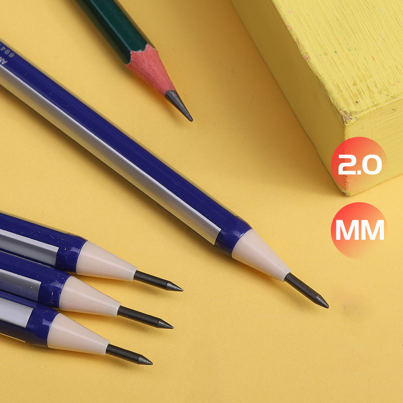 2 komada 2B mehaničke olovke s šiljilom 2,0 mm zamjenjive automatske olovke za olovke, dječje školske uredske papirnice