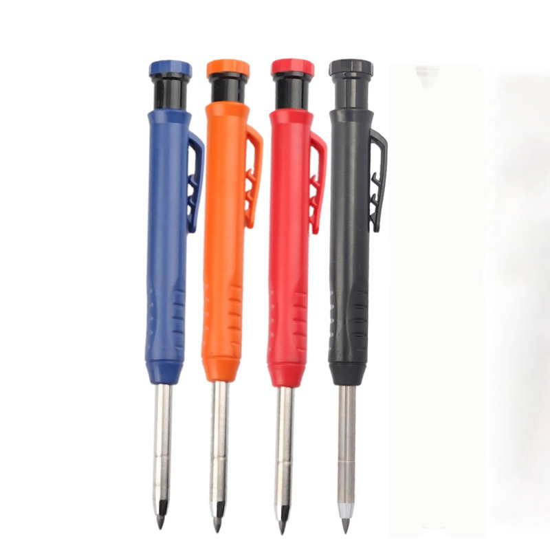 Dziļu caurumu kokapstrādes zīmuļu komplekts Iebūvēts asināmais Profesionāls galdnieka mehānisko zīmuļu marķēšanas rīku komplekts arhitektam