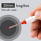 Olovke s dugačkom glavom od 30 mm, 1/3 kom/kompleta, višenamjenski ukrasi za obradu drva za kupaonicu Olovka s dubokim rupama, crveni/crni/plavi alati