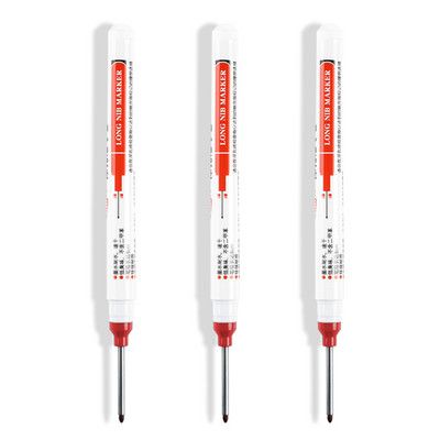 Olovke s dugačkom glavom od 30 mm, 1/3 kom/kompleta, višenamjenski ukrasi za obradu drva za kupaonicu Olovka s dubokim rupama, crveni/crni/plavi alati