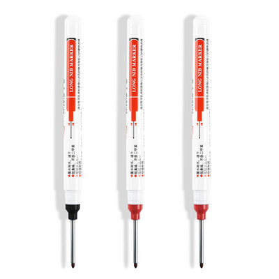 Olovke s dugačkom glavom od 30 mm, 1/3 kom/kompleta, višenamjenski ukrasi za obradu drva za kupaonicu Olovka s dubokim rupama, crveni/crni/plavi alati