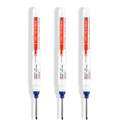 Olovke s dugačkom glavom od 30 mm, 1/3 kom/kompleta, višenamjenski ukrasi za obradu drva za kupaonicu Olovka s dubokim rupama, crveni/crni/plavi alati