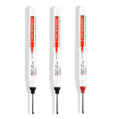 Olovke s dugačkom glavom od 30 mm, 1/3 kom/kompleta, višenamjenski ukrasi za obradu drva za kupaonicu Olovka s dubokim rupama, crveni/crni/plavi alati