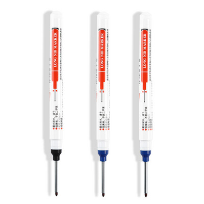 Olovke s dugačkom glavom od 30 mm, 1/3 kom/kompleta, višenamjenski ukrasi za obradu drva za kupaonicu Olovka s dubokim rupama, crveni/crni/plavi alati