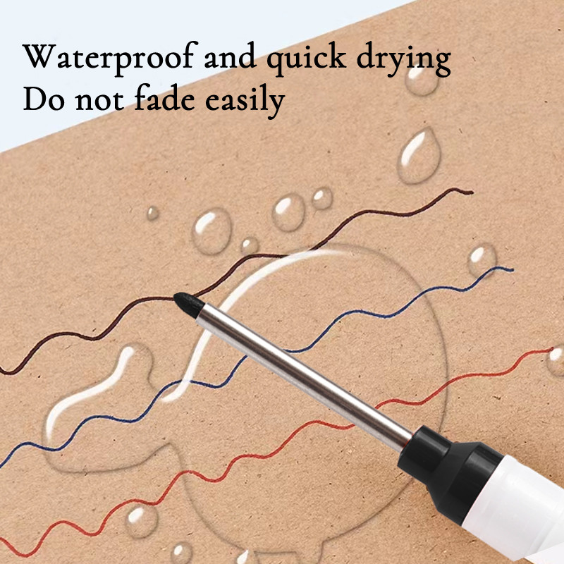 Olovke s dugačkom glavom od 30 mm, 1/3 kom/kompleta, višenamjenski ukrasi za obradu drva za kupaonicu Olovka s dubokim rupama, crveni/crni/plavi alati