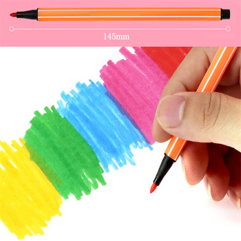 Σετ 12PC Brush Art Markers, Αδιάβροχο που δεν ξεθωριάζει και στεγνώνει γρήγορα, μη τοξικό για σχολικά είδη ζωγραφικής Manga