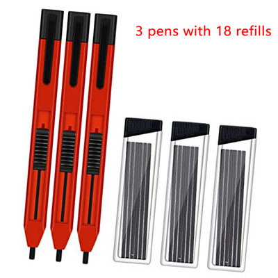 Carpenter Pencil Olovka s dugim nosom Deep Hole i Black Refills Marker Pencil za obradu drva Construction Scriber Architect