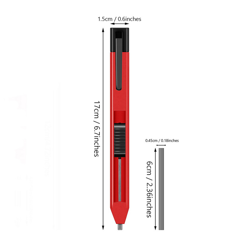 Carpenter Pencil Olovka s dugim nosom Deep Hole i Black Refills Marker Pencil za obradu drva Construction Scriber Architect