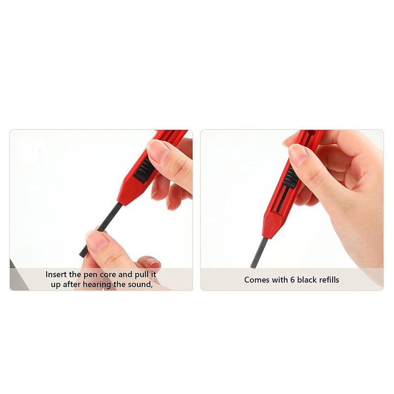 Carpenter Pencil Olovka s dugim nosom Deep Hole i Black Refills Marker Pencil za obradu drva Construction Scriber Architect