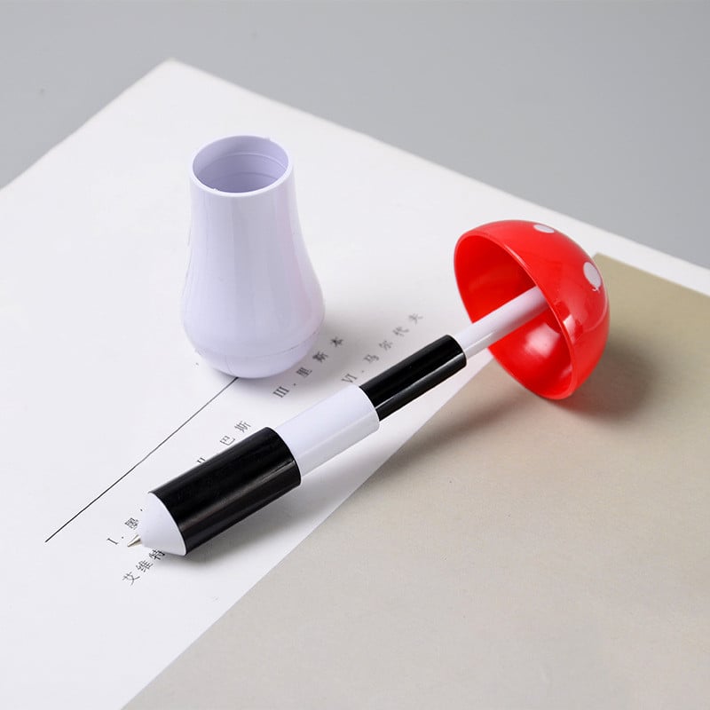 5 bucăți pix creativ în formă de ciupercă de desene animate mini stilou drăguț retractabil pe bază de apă, articole de papetărie, cadouri pentru copii, birou pentru studenți