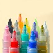 12 markere acrilice de culoare scris stilou metalic manga stilou patinaj permanent hârtie sticlă desen pe perete unghii stilou graffiti culori artă