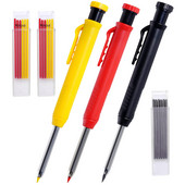 Komplet čvrstih stolarskih olovaka Mehanička olovka za obradu drveta 2,8 mm Alat za označavanje dubokih rupa Ugrađeno šiljilo Radnik Arhitekt Scriber