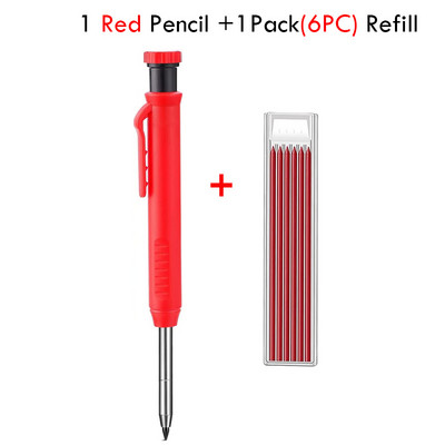 Komplet čvrstih stolarskih olovaka Mehanička olovka za obradu drveta 2,8 mm Alat za označavanje dubokih rupa Ugrađeno šiljilo Radnik Arhitekt Scriber