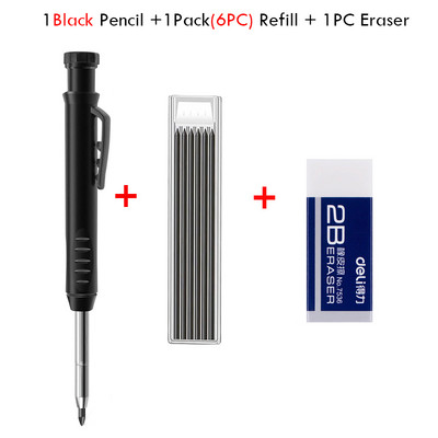 Komplet čvrstih stolarskih olovaka Mehanička olovka za obradu drveta 2,8 mm Alat za označavanje dubokih rupa Ugrađeno šiljilo Radnik Arhitekt Scriber