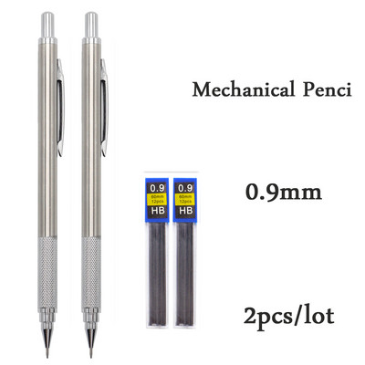 Creion mecanic din metal 0,5 mm/0,7 mm/0,9 mm/1,3 mm de înaltă calitate automată schiță în creion desen școală rechizite de papetărie
