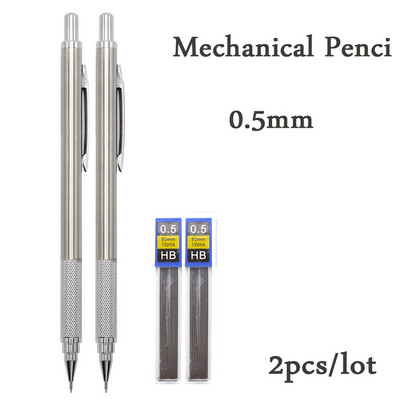 Creion mecanic din metal 0,5 mm/0,7 mm/0,9 mm/1,3 mm de înaltă calitate automată schiță în creion desen școală rechizite de papetărie