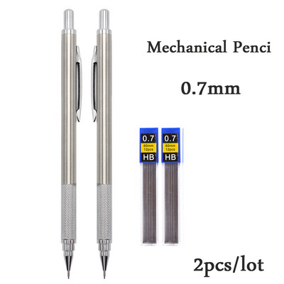 Creion mecanic din metal 0,5 mm/0,7 mm/0,9 mm/1,3 mm de înaltă calitate automată schiță în creion desen școală rechizite de papetărie