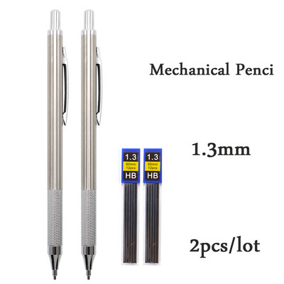 Creion mecanic din metal 0,5 mm/0,7 mm/0,9 mm/1,3 mm de înaltă calitate automată schiță în creion desen școală rechizite de papetărie