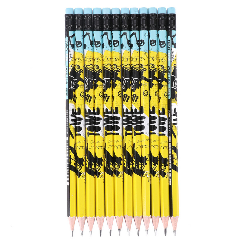 DELI grafitne olovke za školu Slatka olovka 1 kutija（12 KOM）2B set olovaka za crtanje, drvene olovke za djecu U53200 U53300