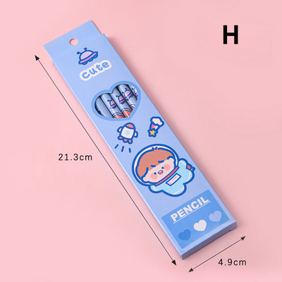 6Pcs/Set Slatka kawaii crtana olovka HB Sketch Artikli Crtanje Pribor Student Školski uredski materijal za djecu Poklon