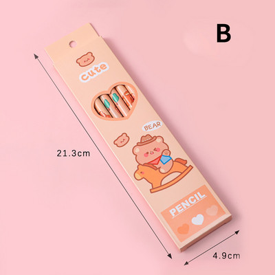 6Pcs/Set Slatka kawaii crtana olovka HB Sketch Artikli Crtanje Pribor Student Školski uredski materijal za djecu Poklon