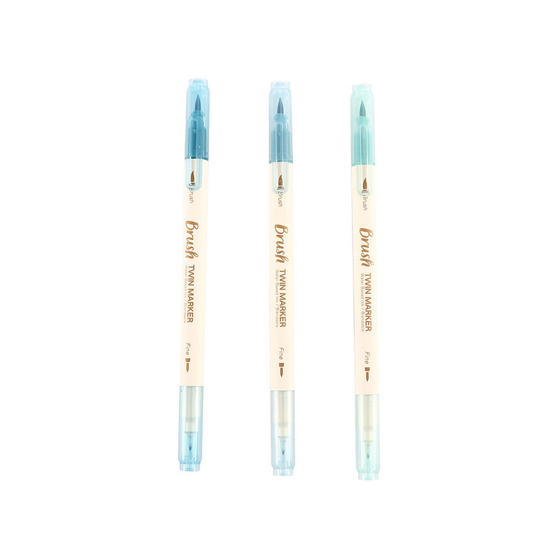3 komada retro kista u boji set markera, dvostrani fini liner, vodena tinta koja se može miješati, vodene boje, umjetničke boje, škola crtanja
