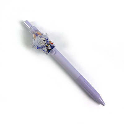 1 db aranyos játék Genshin Impact golyóstoll fekete zselés toll 0,5 mm-es rajzfilm diáktoll Ayaka Venti Xiao iskolai írószer gyerekeknek ajándék